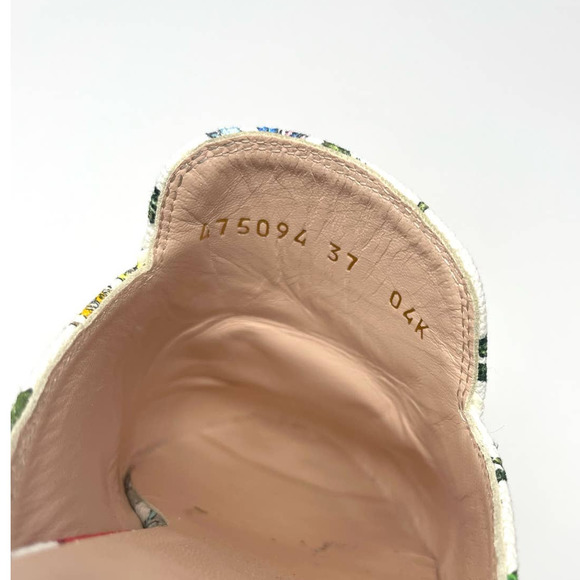 Gucci Princetown Mule Floral Canvas Slipper Loafer Slip On Horsebit Shoe EU 37 - Picture 9 of 11